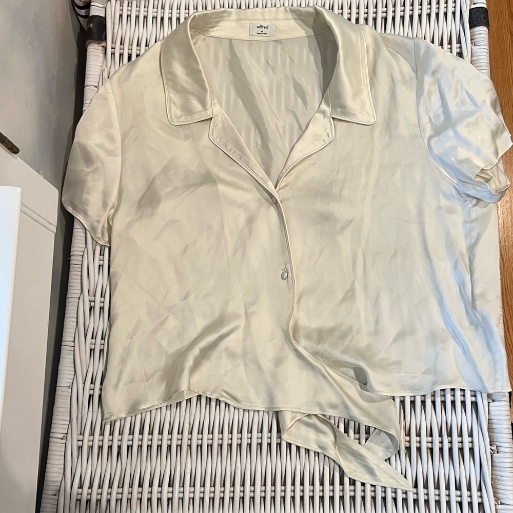 Short Sleeve Silk Top